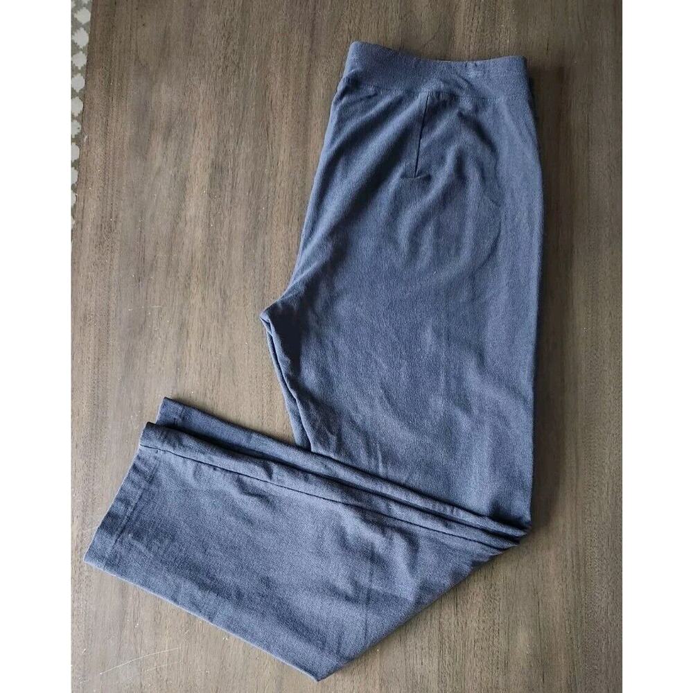 Eileen Fisher Womens Pull On Pants Size M Straight Leg Stretch Gray High Rise